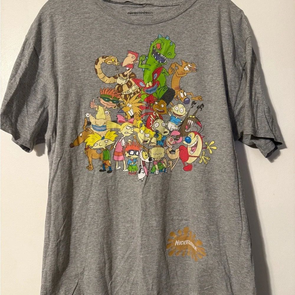 Nickelodeon Men’s Large Grey Graphic T-Shirt